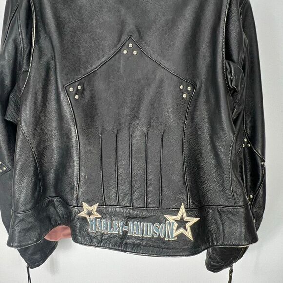 Vintage Harley Davidson Women’s Leather Jacket plus size 2W - Picture 4 of 16